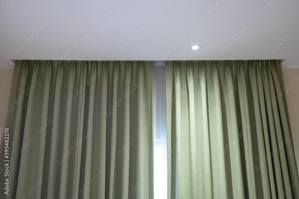 Beautiful curtains with ring-top rail, Curtain interior decoration in living room Beautiful curtains with ring-top rail, Curtain interior decoration in living room