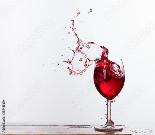 Red wine splashes