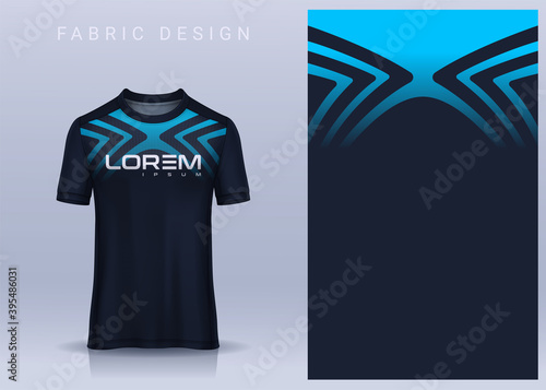 Fabric textile for Sport t-shirt ,Soccer jersey mockup for football club. uniform front view.