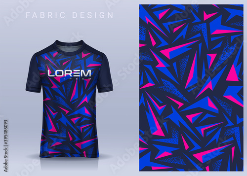 Fabric textile for Sport t-shirt ,Soccer jersey mockup for football club. uniform front view.