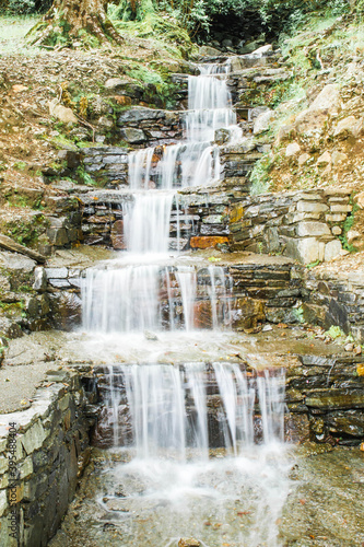 cascade waterfall among stones in Ireland  no people