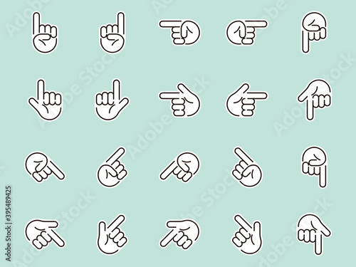 指差しアイコン-Pointing icon