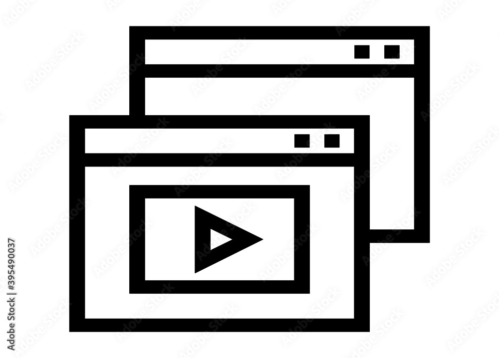 video web vector icon for apps and website video web vector icon for apps and website