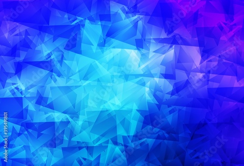 Light Pink, Blue vector triangle mosaic template.