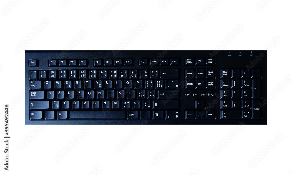 Top view of desktop computer keyboard isolated on white background. Computer keyboard on white background. Home office and bussines concept mock up. Top view of desktop computer keyboard isolated on white background. Computer keyboard on white background. Home office and bussines concept mock up.
