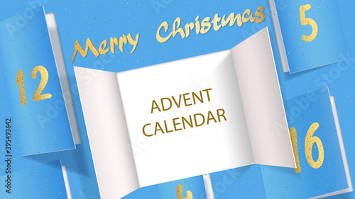 Christmas advent calendar door opening