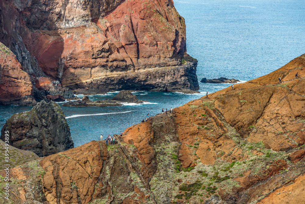 View of rocky cliffs clear water of Atlantic Ocean at Ponta de Sao Lourenco, the island of Madeira, Portugal View of rocky cliffs clear water of Atlantic Ocean at Ponta de Sao Lourenco, the island of Madeira, Portugal