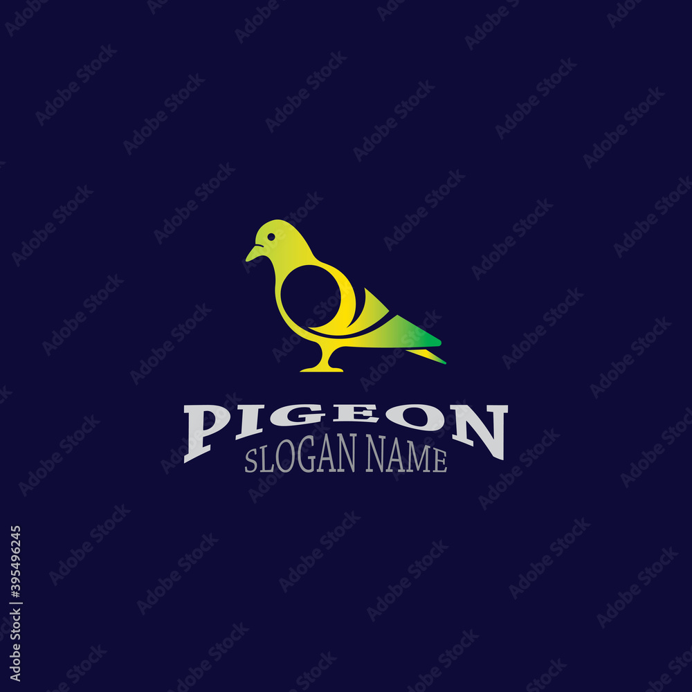 Pigeon logo simple modern bird vector flat black color illustration design template icon Pigeon logo simple modern bird vector flat black color illustration design template icon