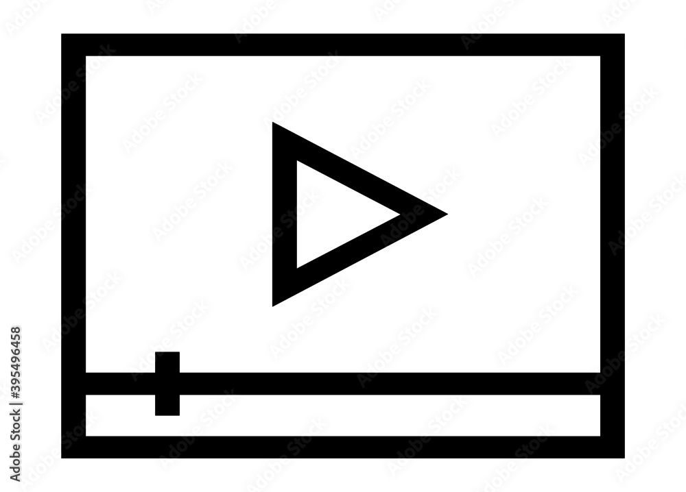 player vector thin line icon for apps and website player vector thin line icon for apps and website