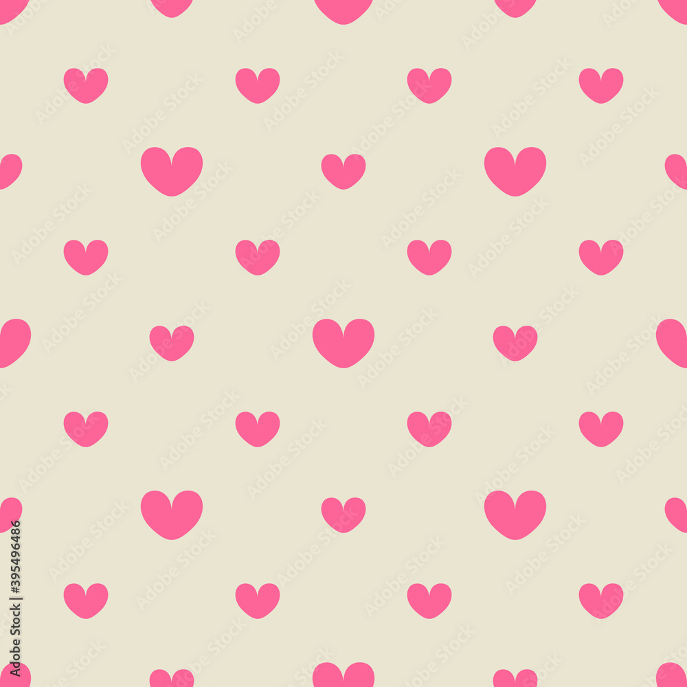 Pink hearts seamless pattern design for Valentine's Day, invitation cards, wrapping, textiles, wedding decorations Pink hearts seamless pattern design for Valentine's Day, invitation cards, wrapping, textiles, wedding decorations
