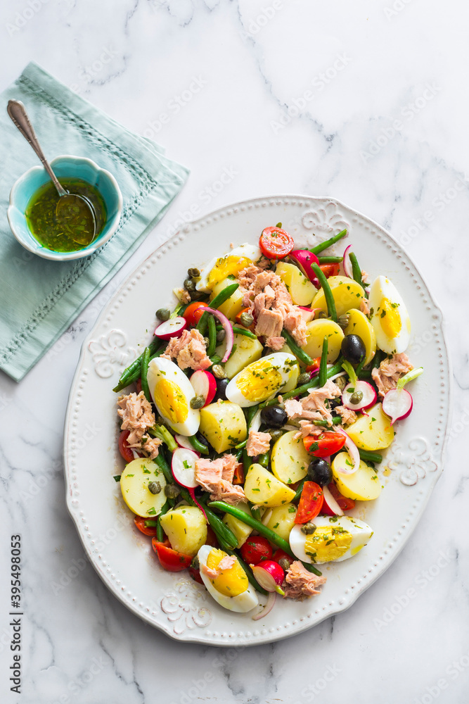 Potato and tuna salad with eggs Potato and tuna salad with eggs