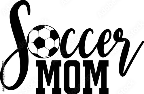 Soccer mom on the white background. Vector illustration