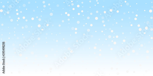 White dots Christmas background. Subtle flying sno