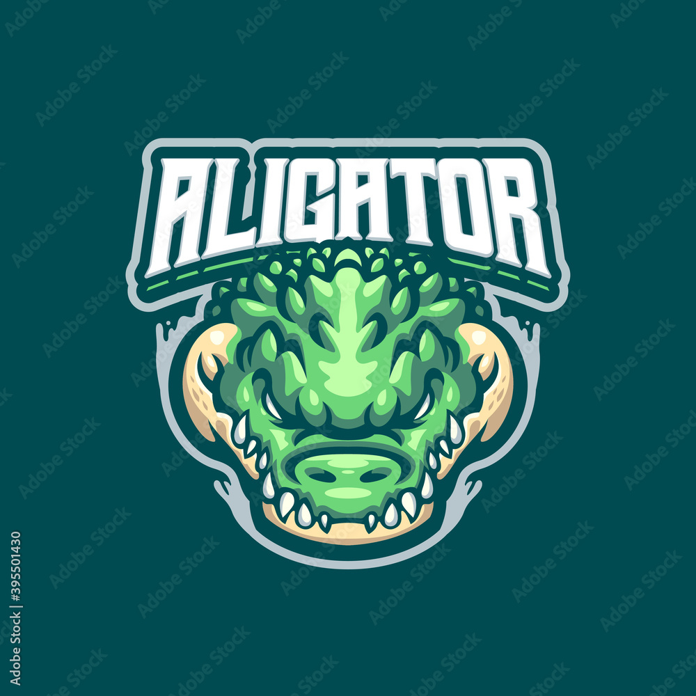 Fototapeta premium Alligator Mascot logo for esport and sport team