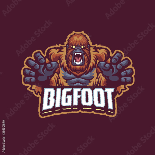 Big Foot Mascot logo for esport and sport team