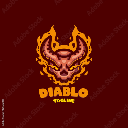 Skull Mascot logo for esport and sport team