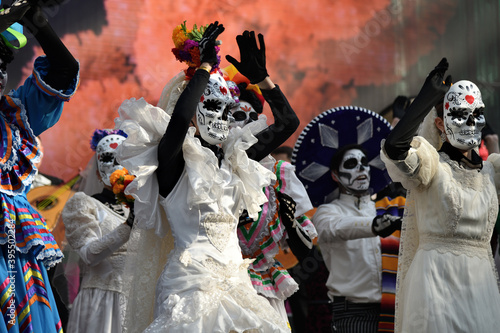 Dia de los Muertos carnival. Day of The Dead parade