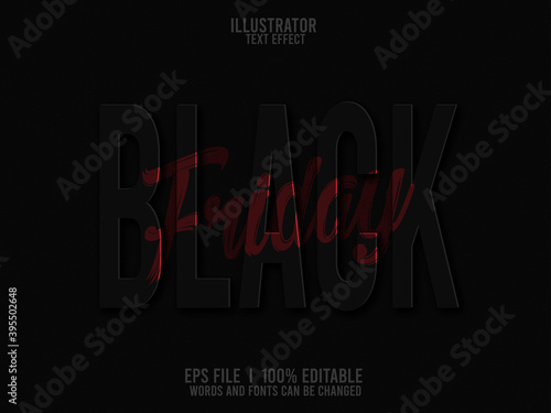 black friday, text effect editable