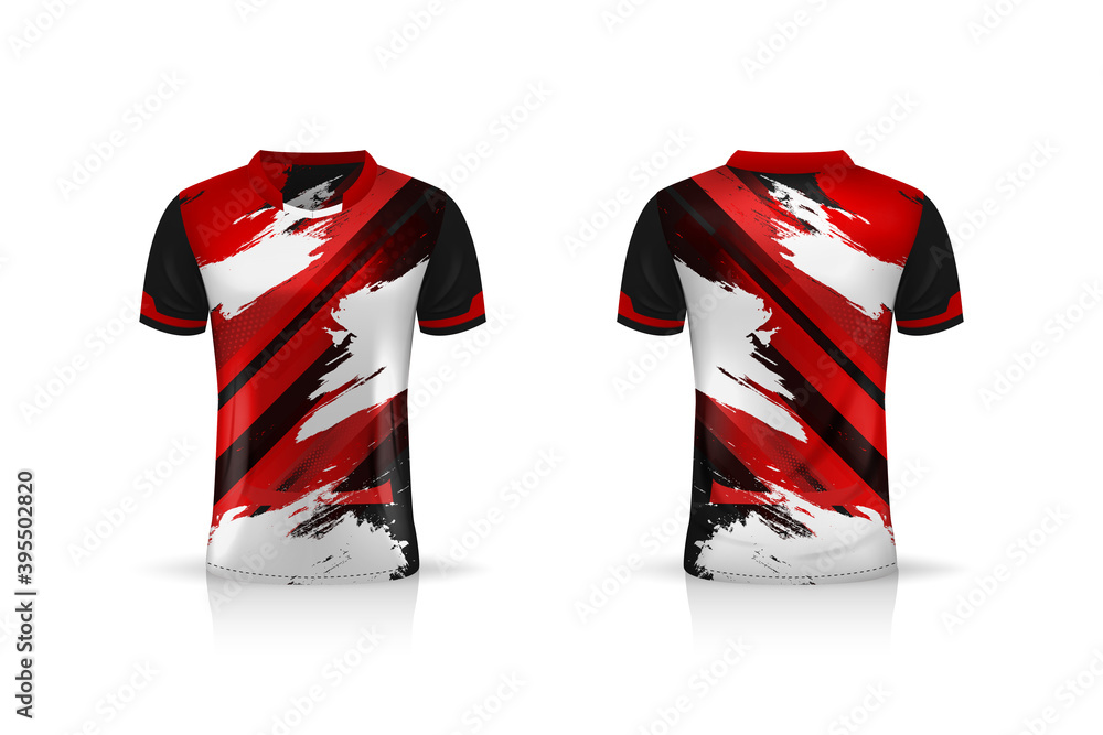 Specification Soccer Sport mockup , Esports Gaming T Shirt Jersey template. mock  up uniform . Vector Illustration design Stock Vector | Adobe Stock