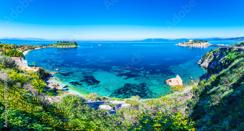 Kusadasi Town seascape view near Aegean Sea in Turkey