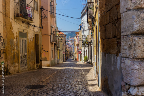 De straten van Setubal, een stadje in Portugal.