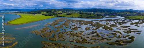 Tidal Marsh, Tidal Wetland (MARISMA), Low Tide, Marismas de Santoña, Victoria y Joyel Natural Park, Cantabria, Spain, Europe © JUAN CARLOS MUNOZ