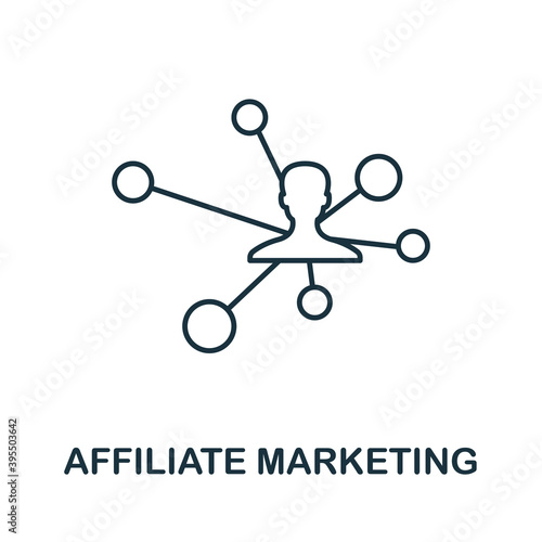 Affiliate Marketing icon. Simple line element from affiliate marketing collection. Thin Affiliate Marketing icon for templates, infographics and more