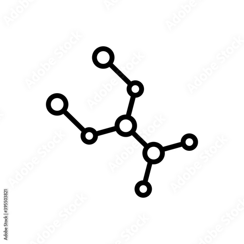 Molecule line icon