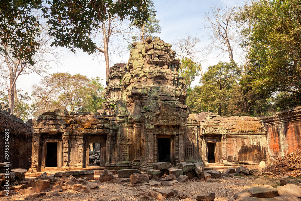 Khmer temple Ta Prom in Angkor