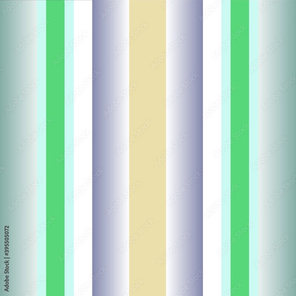 Horizontal stripes of pastel colors with symmetrical arrangement. Gradient fill and transparency add dimension. The predominant colors are light blue, lilac, light brown, white and green.