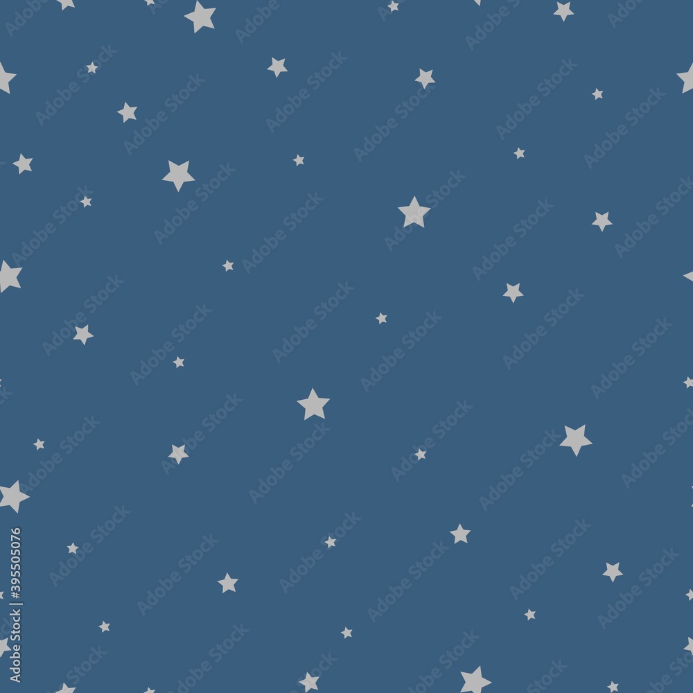Simple abstract pattern. Gray silver stars. Dark blue background. Vector texture. Fashionable elegant print for packaging and textiles. Simple abstract pattern. Gray silver stars. Dark blue background. Vector texture. Fashionable elegant print for packaging and textiles.