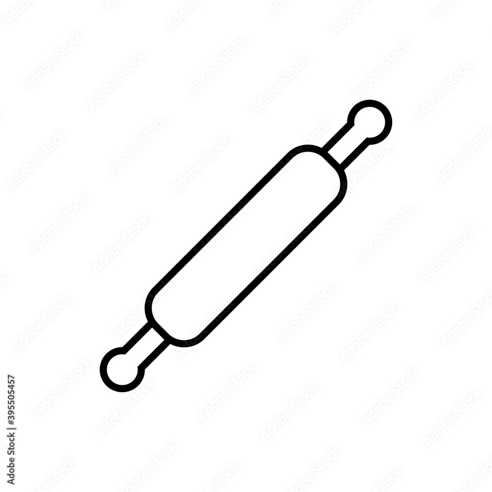 Rolling pin icon, illustration line art design Rolling pin icon, illustration line art design