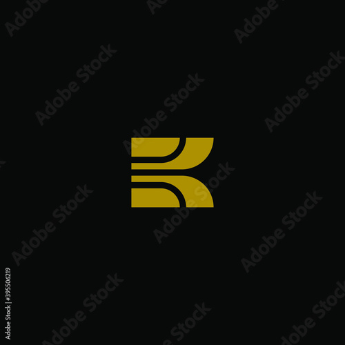 Design a logo or monogram of the letter K for a company initial K lettermark monogram Universal elegant icon. Graphic Alphabet Symbol for Corporate Business Identity. Vector element