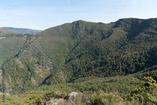 Devesa da Rogueira and Formigueiros from Polin in early fall at Courel