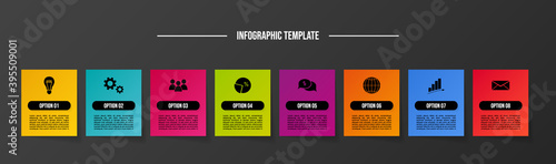 Business infographic with icons. Diagram. Vector
