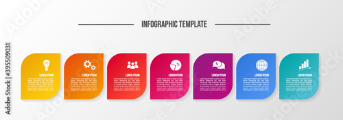 Business infographic template. Timeline. Vector