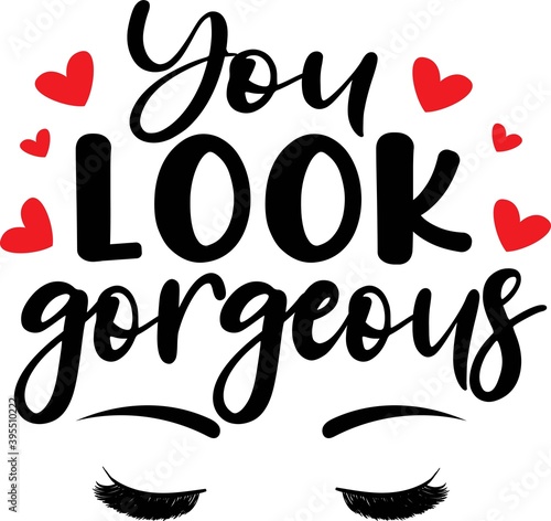 You look gorgeous on the white background. Vector illustration