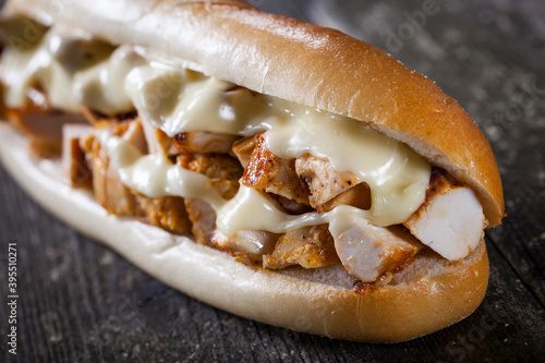 Chicken sandwich with mayo photo