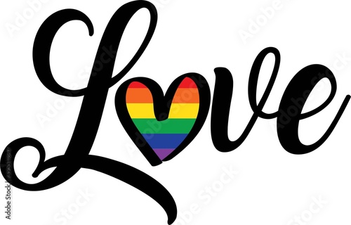 Love on the white background. Vector illustration