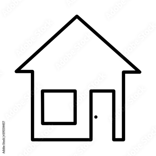 simple haus icon vector grafic closed path round edges