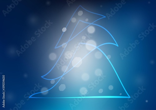 Dark BLUE vector texture with a new year tree.