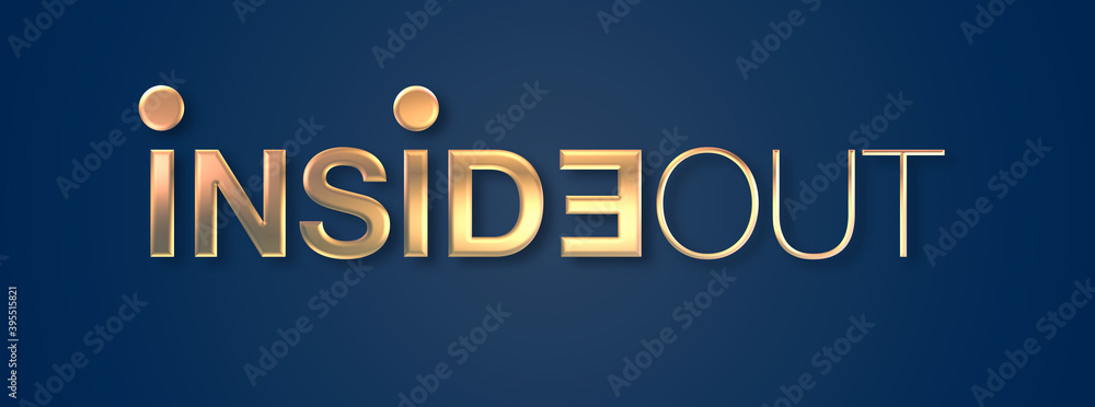 Obraz premium Inside out con sfondo colorato