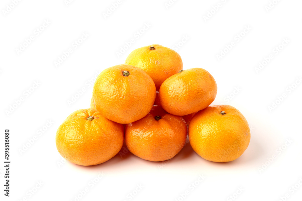 Mandarin-Honey Murcott oranges on white background, Golden orange to celebrate the Chinese festival. Mandarin-Honey Murcott oranges on white background, Golden orange to celebrate the Chinese festival.