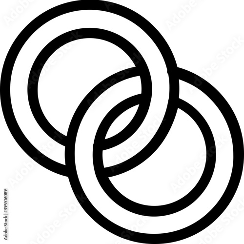 
Rings Flat Vector Icon

