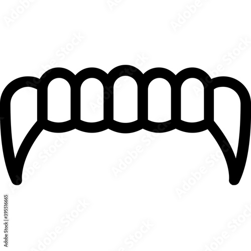 
Demon Mouth Flat Vector Icon
