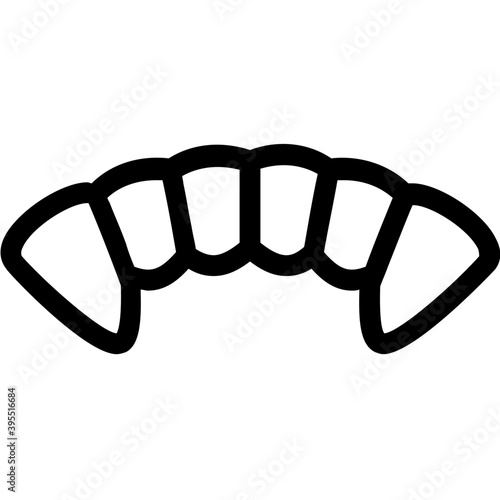 
Demon Mouth Flat Vector Icon
