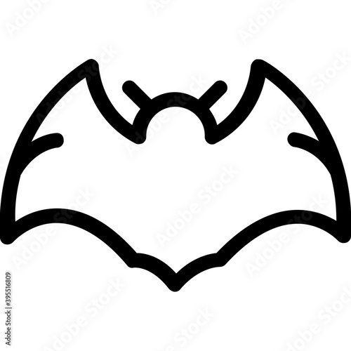 
Halloween Bat Flat Vector Icon

