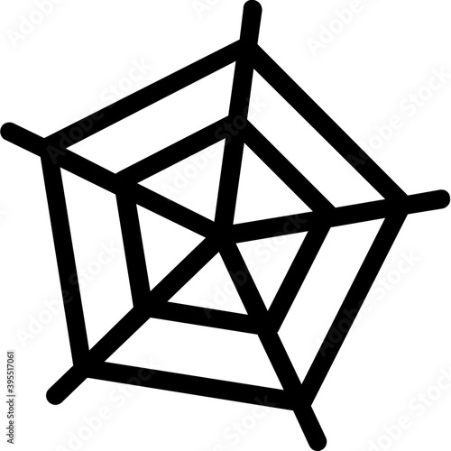 
Spider Web Flat Vector Icon
