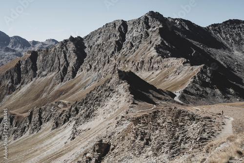 Colle dell'Agnello, Cuneo (Italia). Panoramica del colle che separa l'Italia dalla Francia