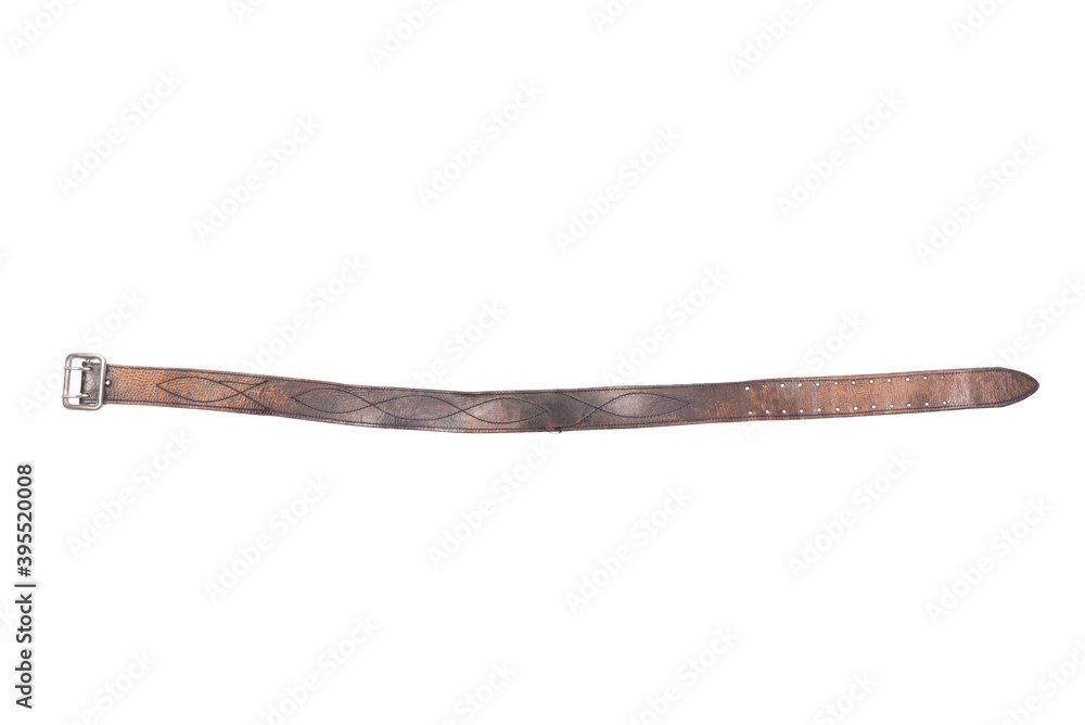 Retro leather belt isolated on the white background. Retro leather belt isolated on the white background.